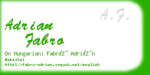 adrian fabro business card